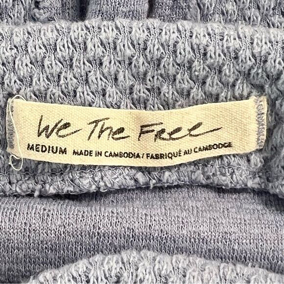 We The Free Womens Waffle Bunny Tee Size M Bluemoon Quartz Boho Beachy Soft Girl - Picture 8 of 9